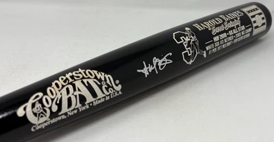 Bate Cooperstown personalizado negro firmado por Harold Baines certificado de autenticidad PSA 014 Foto 1 de 4