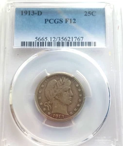 1913 D FRISEURVIERTEL, PCGS F12 - Bild 1 von 5