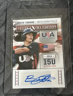 #47/199! Brice Turang 2014 Panini USA Baseball Autographed Card Rookie Brewers - Image 1 of 4