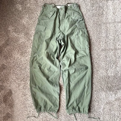 Pantalones cargo militares vintage M-1951 pantalones de campo, talla regular pequeña 32x30 Foto 1 de 4