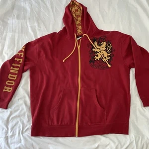 Wizarding World of Harry Potter Gryffindor Red Zip Up Hoodie Size XXL Official - Picture 1 of 18