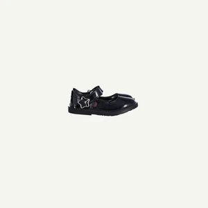 Kickers Girls Black Leather Flat Mary Jane Shoes EU 25 UK 8 - Picture 1 of 15