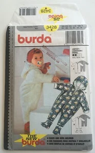 Burda Sewing Pattern #3428 sz 3M-6M-9M-12M-18M-2, Baby/Toddler Snow Suit Overall - Picture 1 of 6