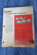 Eaton EA-10 D Series Service Manual Tandem Drive Axles 30D 34D 42D 50D D340 D380