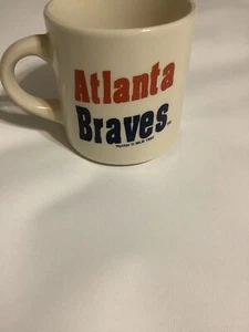 VINTAGE Atlanta Braves 1997 Cup Mug. Coffee Cup White Red - Picture 1 of 4