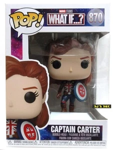 Funko Pop Marvel What If...? CAPTAIN CARTER Bobble Head Vinyl Figure #870 New - Bild 1 von 5