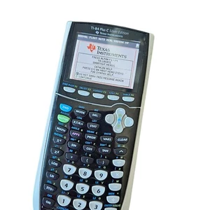 TI-84 Plus C Silver Edition Graphing Calculator Black & White W/Cover - Tested - Picture 1 of 7