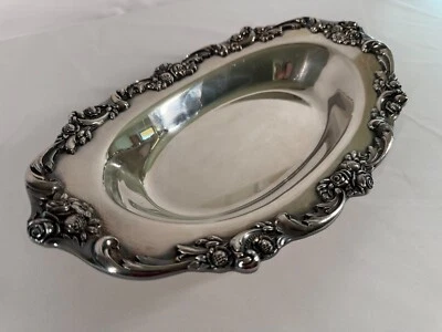 ANTIGUO Plato de Plata Lunt Eloquence Ovalado Plato para Servir Foto 1 de 4