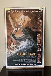 Affiche de film classique vintage 1981 "Clash of the Titans" taille : 41" x 27" 