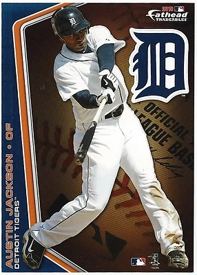 AUSTIN JACKSON FATHEAD TRADEABLES DETROIT TIGERS REMOVABLE STICKER 2010 PROMO - Image 1 of 3