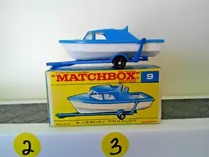 Matchbox 9 bote y remolque en caja - Imagen 1 de 6