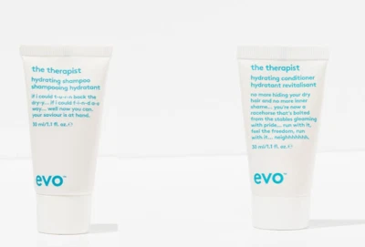 Evo The Therapist Hydrate Travel Minis Hydrating Shampoo & Conditioner 30ml Duo - Image 1 of 4