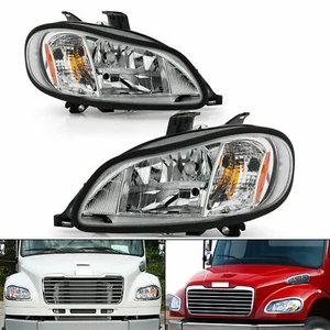 Pair Headlights Headlamps Left & Right Set For 02-13 Freightliner M-2 M2 2004-19 - Foto 1 di 7