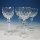 Waterford Crystal - Curraghmore Cut - Set of 4 Wine Hock Glasses - 7 3/8 inches