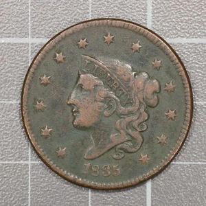 1835 1C Coronet Head Large Cent FN detail good color appearance see description - Picture 1 of 2