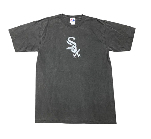 Chicago White Sox MLB Majestic Garment Dyed Faded Heavy Weight Tee Size M Cover