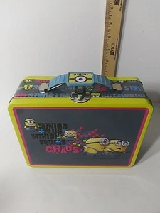 Despicable Me Metal Tin Lunch Box Chaos 7.75in  - Picture 1 of 4