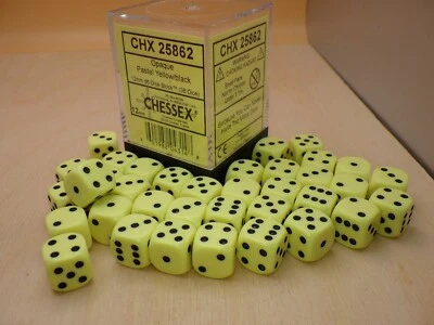 Juego de 36 dados Chessex amarillo pastel 12 mm, D6 (seis caras) - RPG suministro de mesa Foto 1 de 4