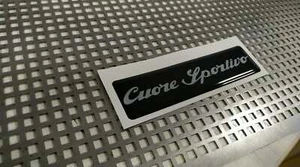 Cuore Sportivo Argento Adesivi Adesivo 120x30mm Resinati 3D Resinato - Imagen 1 de 1