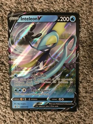 Pokemon JUMBO/OVERSIZED Card Inteleon V. SWSH016 Black Star Promo *MINT* - Image 1 of 2