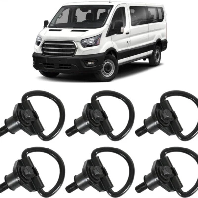 6 peças ganchos de carga de aço van para Ford Transit-150 Transit-250 Transit-350 2015-23 - Imagem 1 de 4