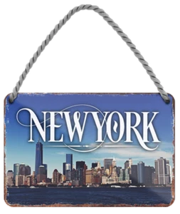  ''Nueva York'' 18x12cm Placa de chapa - Imagen 1 de 4