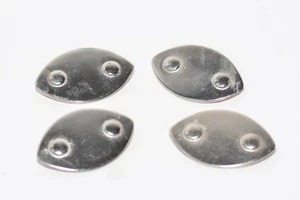 10x Applikation Niete Zierteil , Maße ca. L58 x B36 mm, silber, Trachten, Metall - Picture 1 of 5