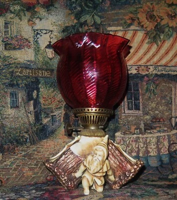 ITEM #99 HII 224 Gnome German Figural Antique Victorian Miniature Oil Lamp Mint - Image 1 of 4