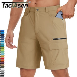 Pantalones Cortos de Senderismo Tacvasen Para Hombre Secado Rápido Carga Verano Aire Libre Informales Deportes Pantalones - Imagen 1 de 173
