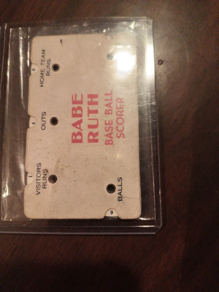 1934 Quaker Puffed Rice Baseball Scorer Celluloid Babe Ruth New York Yankees - Image 1 of 3