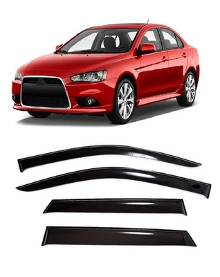 Fits Mitsubishi Lancer (2009-2015) Window Visors Rain Sun Guard Deflector - Image 1 of 4