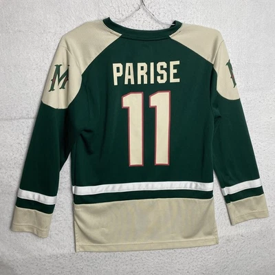 Zach Parise Minnesota Wild NHL Green Hockey Jersey Boys Youth Kids Size L 10/12 - Image 1 of 4