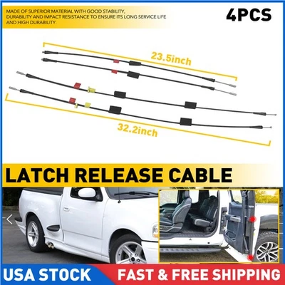 Cable de liberación de pestillo de puerta lateral superior + inferior para Ford F150 F250 97-04 Foto 1 de 4