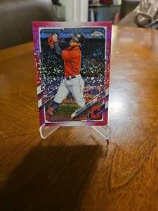 /350 FRANCISCO LINDOR 2021 TOPPS CHROME MAGENTA SPECKLE REFRACTOR - Picture 1 of 2