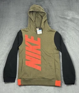 Nike Sportswear Boys Core Amplify Hoodie BV3659-223 Olive Green Size Medium NEW - Picture 1 of 7