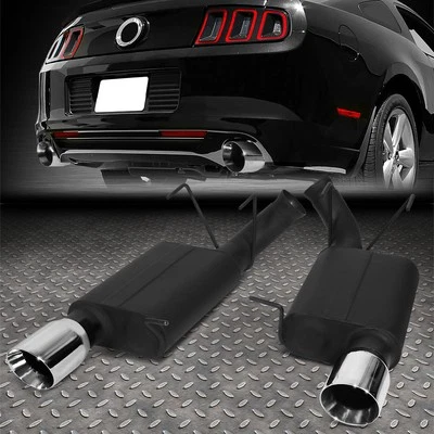 PARA FORD MUSTANG 13-14 5.0L 3.75"OD REDONDO SILENCIADOR PUNTA EJE SISTEMA DE ESCAPE TRASERO Foto 1 de 4