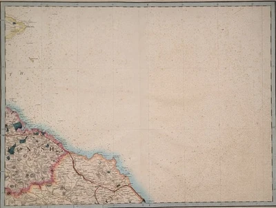 Ordnance Survey – Sheet 65 – 1855 Cruchley Engraved Map – North Sea & Coast - Image 1 of 4
