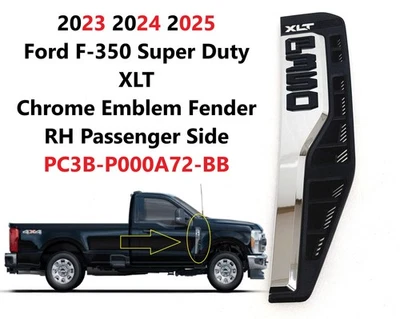 Ford F-350 SD XLT 2023 2024 2025 guardabarros emblema ventilación lado pasajero PC3BP000A72BB Foto 1 de 4