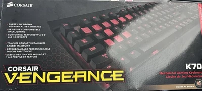 Corsair Vengeance K70 RGB Cherry MX Brown Mechanical Gaming Keyboard Black - Image 1 of 3