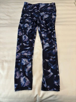 Женские леггинсы Gaiam синие и фиолетовые разноцветные размер средний спортивная одежда для тренировок - Изображение 1 из 4