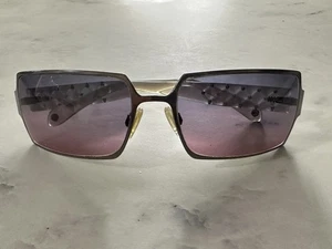 Chanel Silver Frame Sunglasses With Iconic Quilted Arms & Crystals Model 4103-B - Picture 1 of 8
