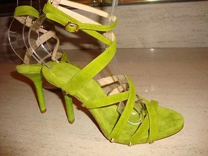 GORGEOUS, NWB, SUPER RARE  DONNA KARAN COLLECTION SUEDE HEELS / SANDALS - Picture 1 of 12
