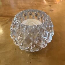 Art Deco Crystal Candle Holder & Candle