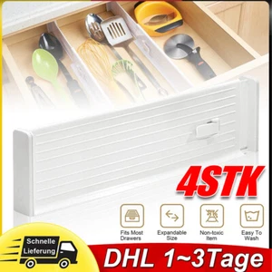 Schubladentrenner Schubladen Ordnungssystem 4-tlg. Set Ladentrenner Bambus DE - Bild 1 von 18