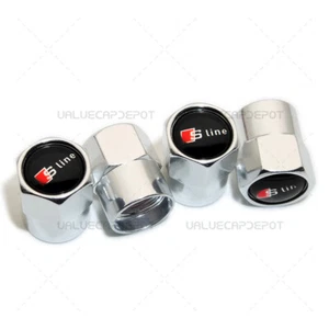 4pcs Hex Sline Sport Car Wheels Tire Air Valve Caps Stem Dust Cover Decor Silver - Picture 1 of 5