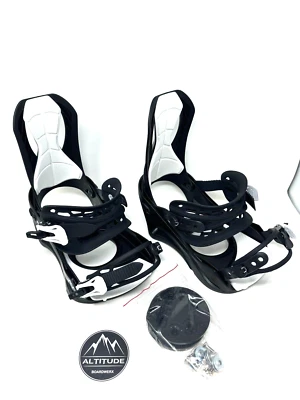 ALTITUDE BOARDWERX MEN'S ALTITUDE "RIDER" 4X4 BURTON SNOWBOARD BINDINGS (Black) L/XL 9-13