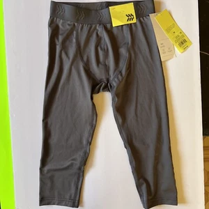 All In Motion 3/4 Fitted Performance Tights Gray Size M -Moisture Wicking - Picture 1 of 4