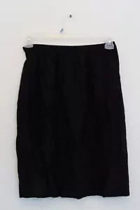 Women's Skirt Size 10 Black Elastic Waist - Picture 1 of 4