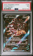 2022 Pokemon Sword & Shield Lost Origin Full Art Giratina V #186 PSA 7 ERRORCARD