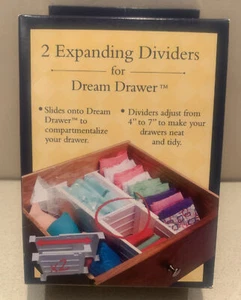 Dream Drawer Organizers, Set of 2 Expandable from 4-7 Inches.  White.  NEW - Picture 1 of 4